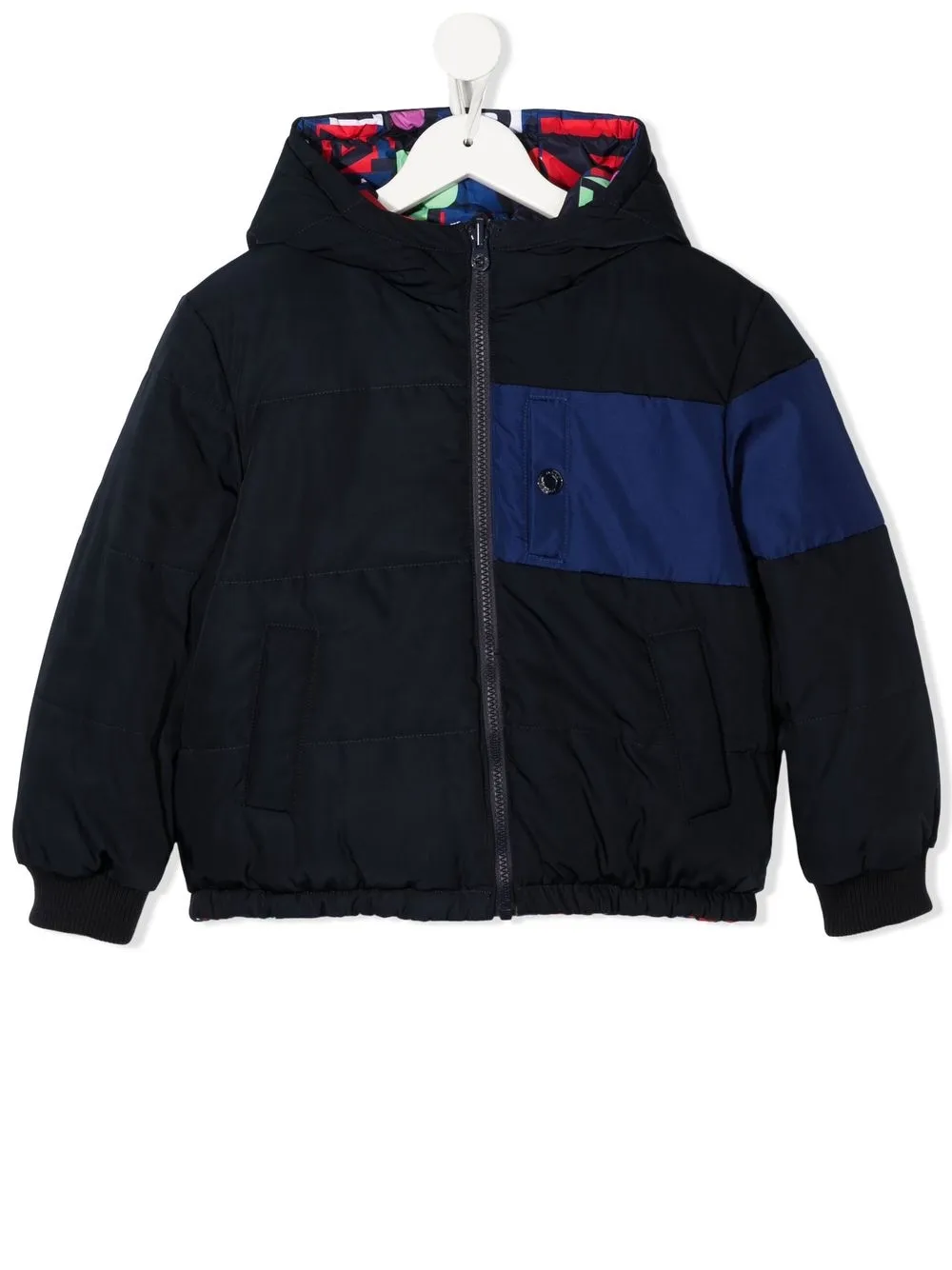 

Marc Jacobs Kids chamarra capitonada reversible con logo - Azul