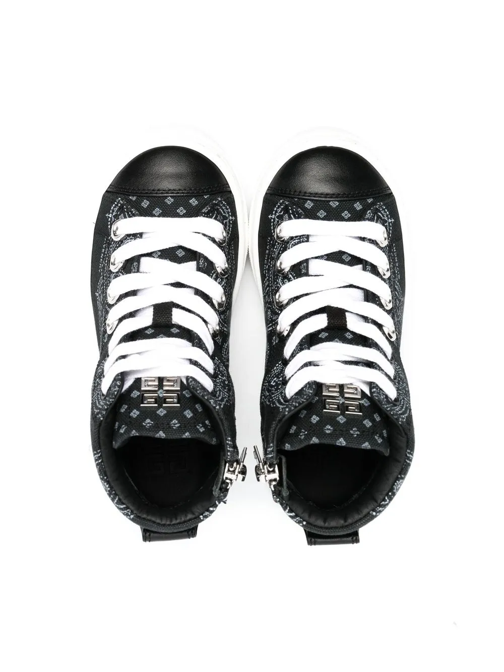 Givenchy Kids 4G bandana print high-top sneakers Black