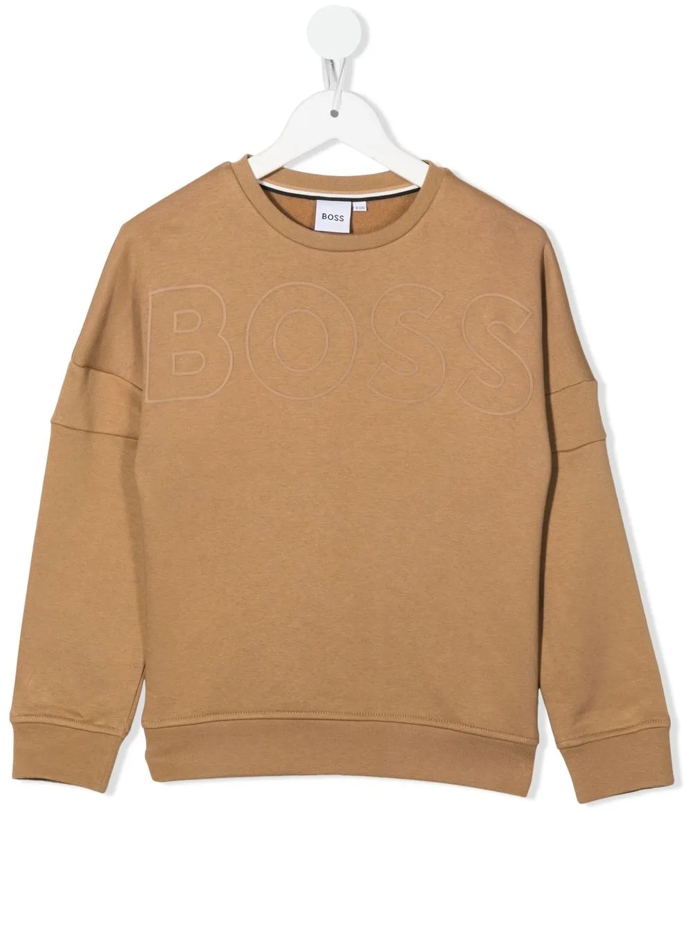 

BOSS Kidswear logo-print cotton sweatshirt - Brown