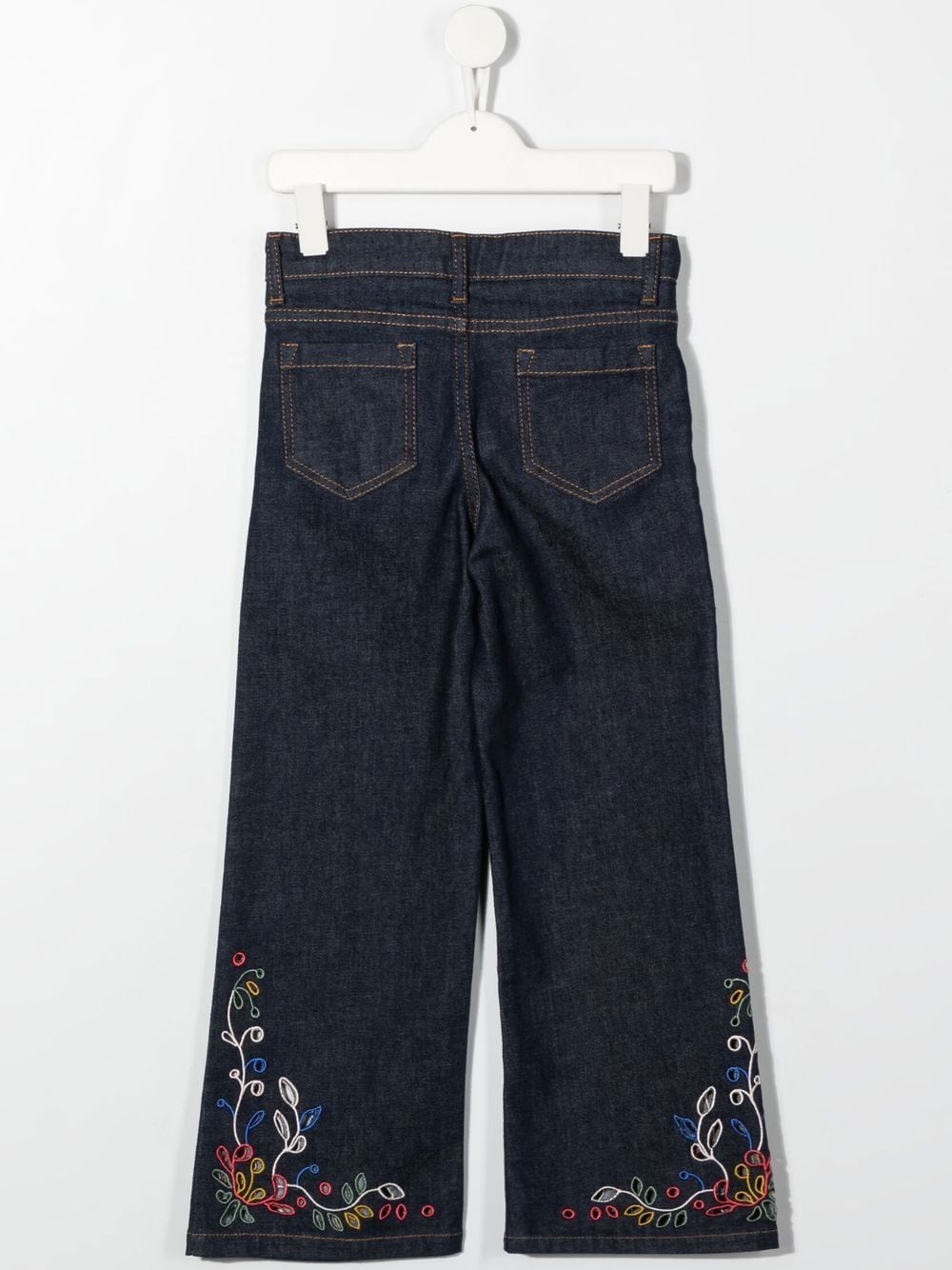 Image 2 of Chloé Kids floral-embroidered jeans