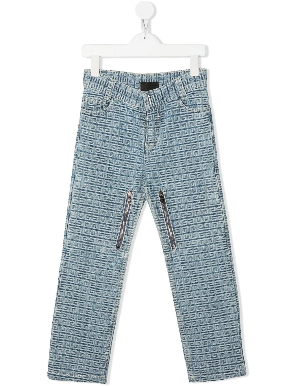 

Givenchy Kids 4G-pattern straight-leg jeans - Blue