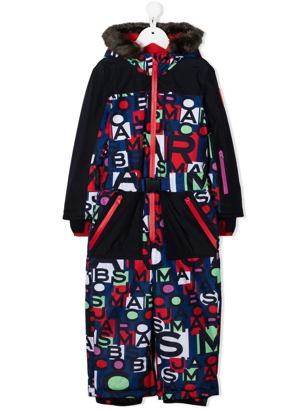 

Marc Jacobs Kids traje para nieve con logo estampado - Rojo