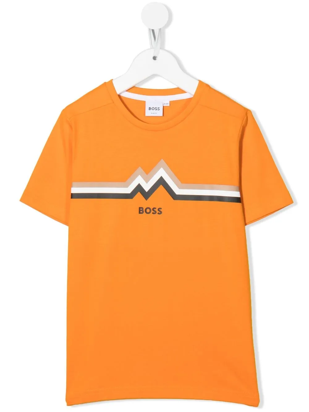 BOSS Kidswear playera con logo estampado - Naranja