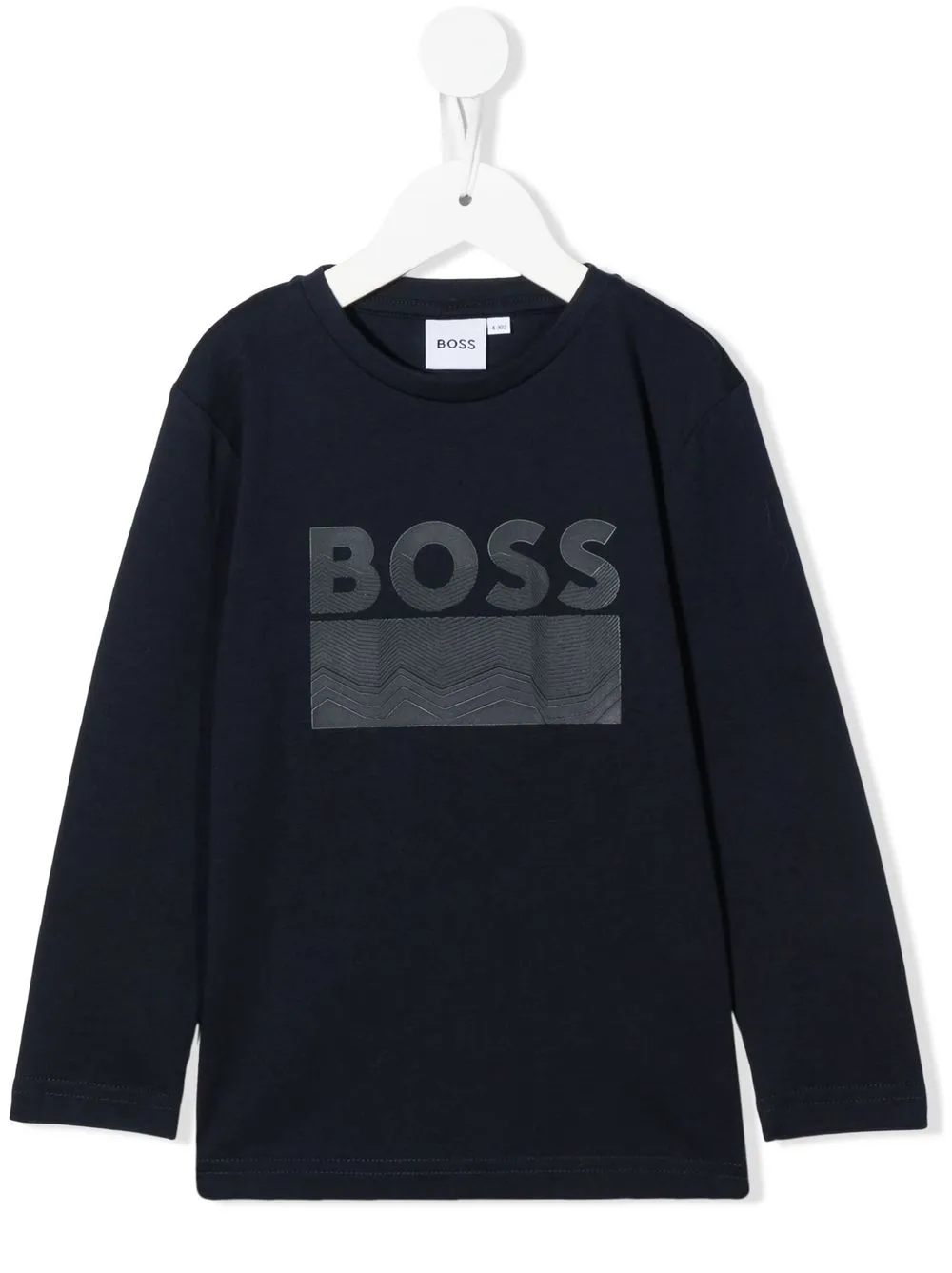 

BOSS Kidswear top manga larga con logo estampado - Azul
