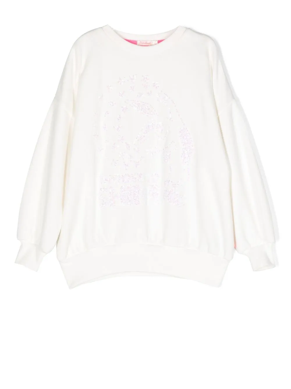 Billieblush Embellished Crew-neck Sweatshirt In 白色