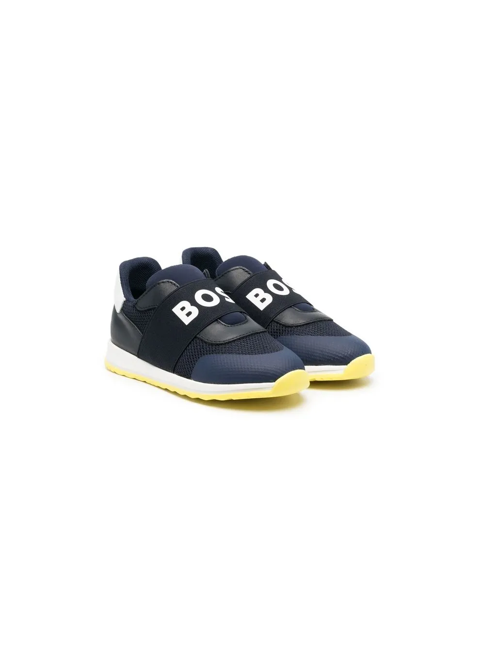 

BOSS Kidswear tenis con paneles y logo estampado - Azul