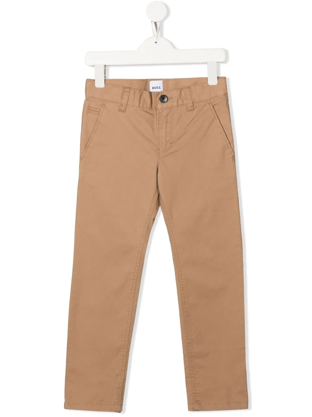 boss kidswear pantalon chino à taille mi-haute - tons neutres