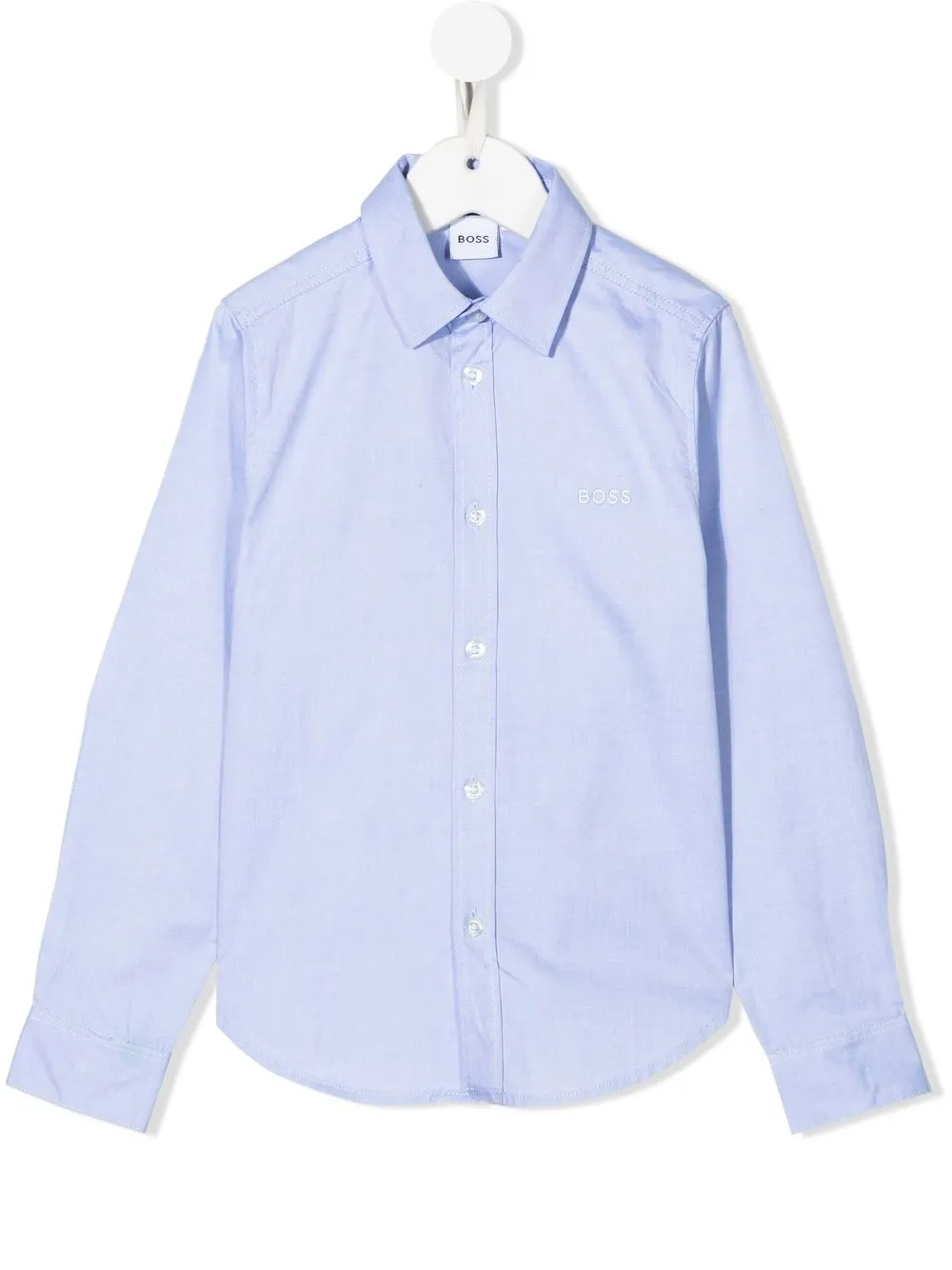 

BOSS Kidswear camisa con logo bordado - Azul