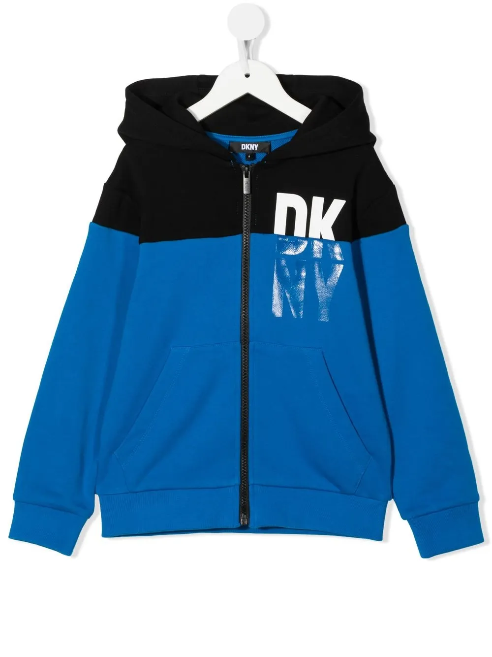 

Dkny Kids hoodie con logo y diseño color block - Azul