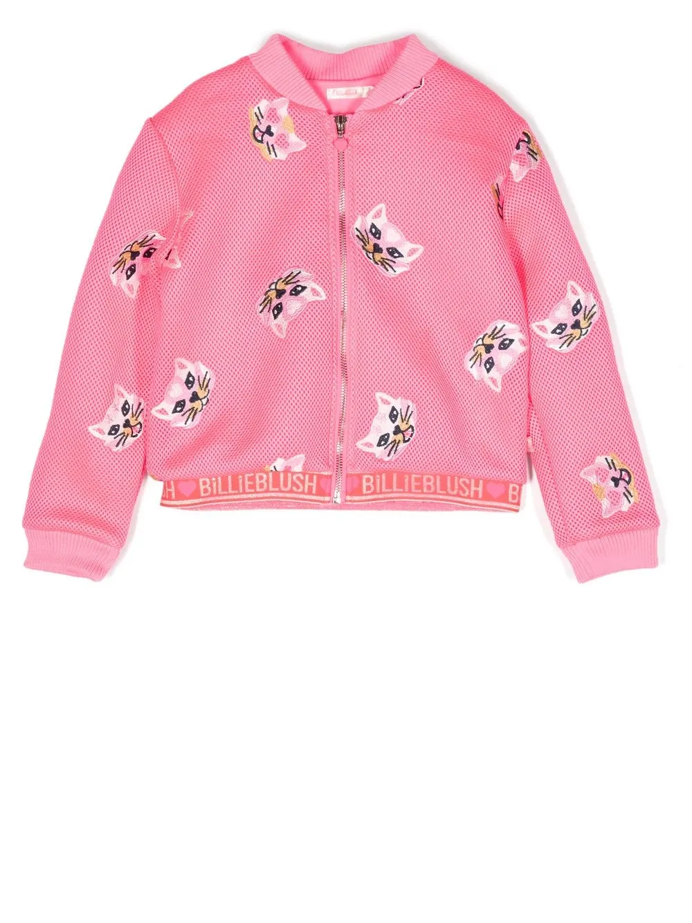 

Billieblush cat-motif zip-up jacket - Pink