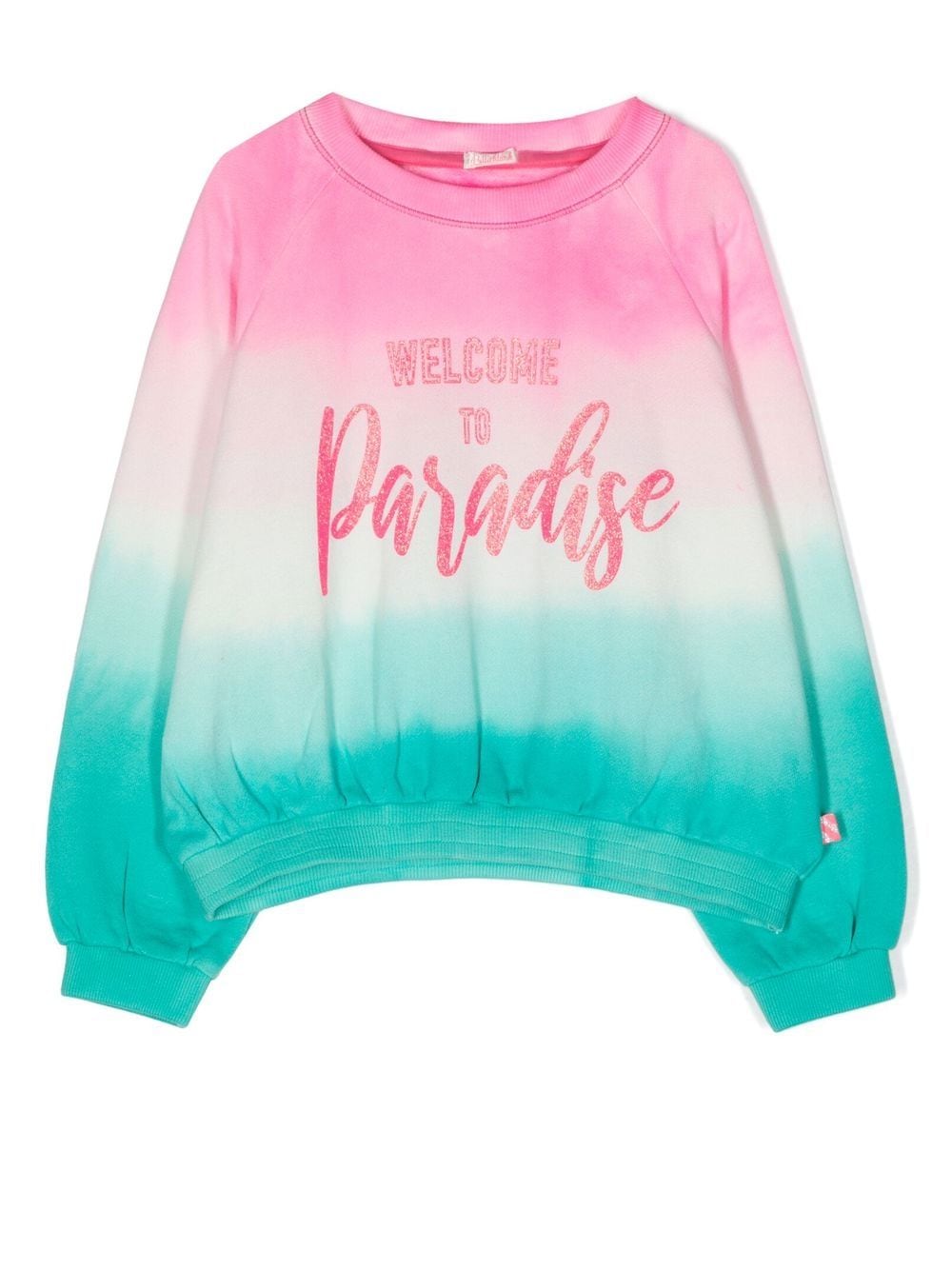 Billieblush Kids' Slogan Ombré Sweatshirt In Pink