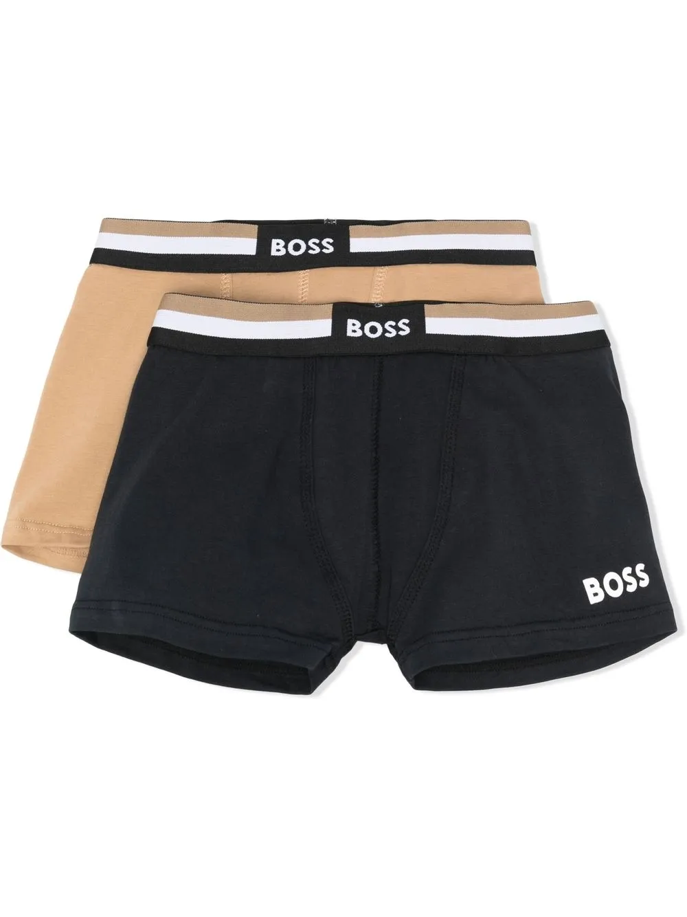 

BOSS Kidswear set de dos bóxeres con logo estampado - Negro