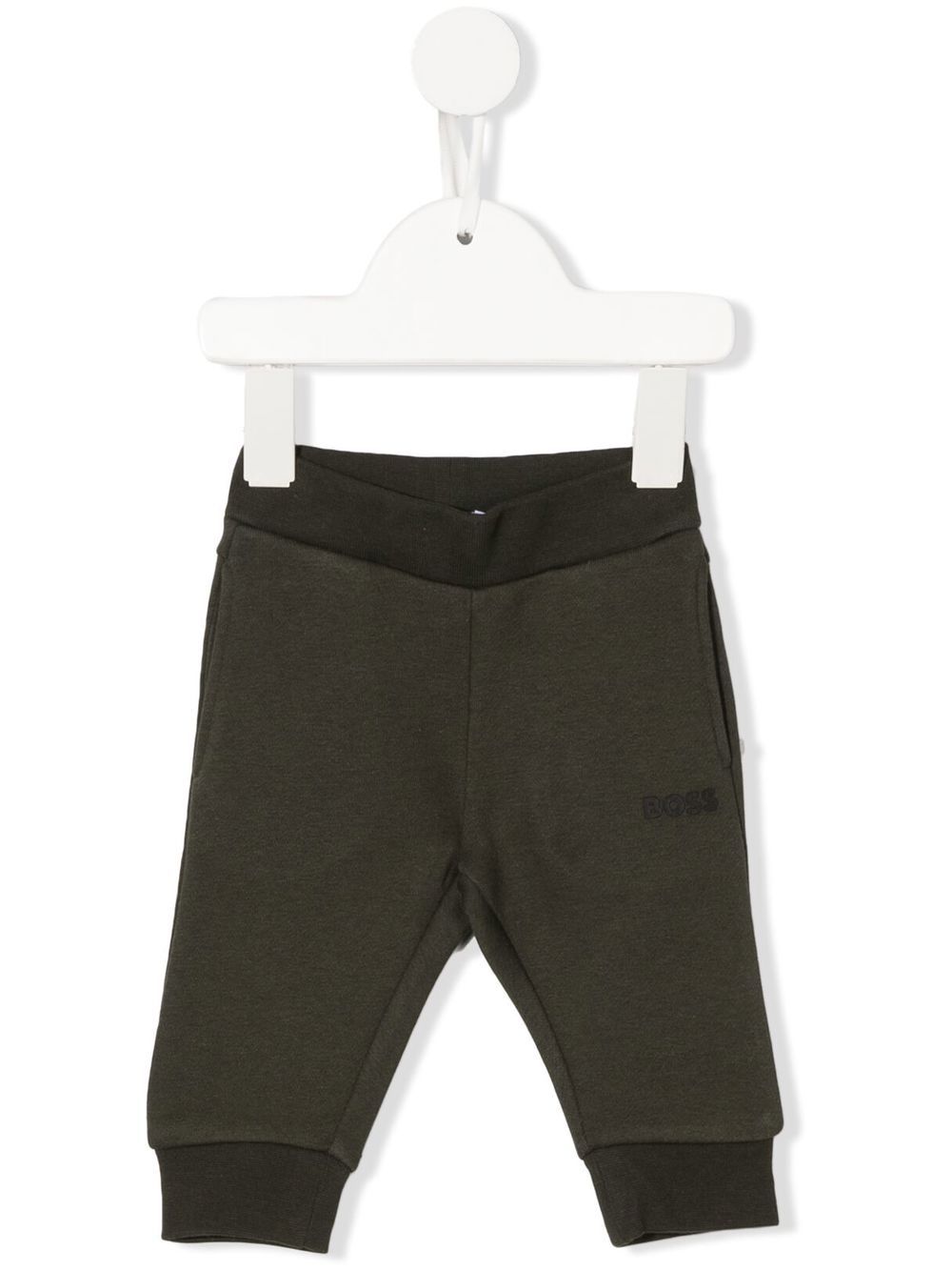 

BOSS Kidswear pantalones con logo estampado - Verde