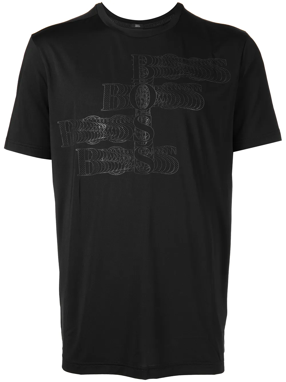 

BOSS logo-print short-sleeved T-shirt - Black