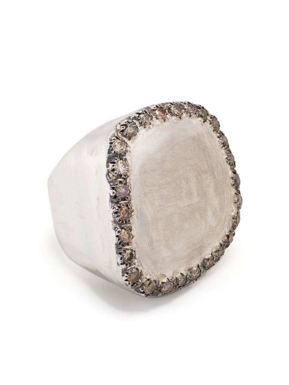 Rosa Maria diamond-embellished Chunky Signet Ring - Farfetch