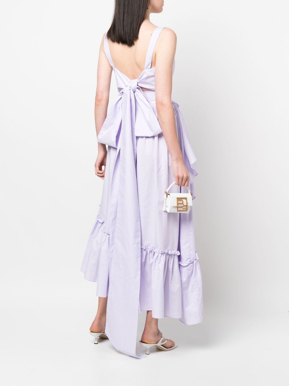 Shop Concepto Serene Drape-detail Crop Top In Purple