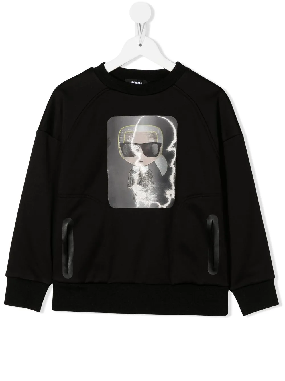 

Karl Lagerfeld Kids sudadera con estampado gráfico - Negro