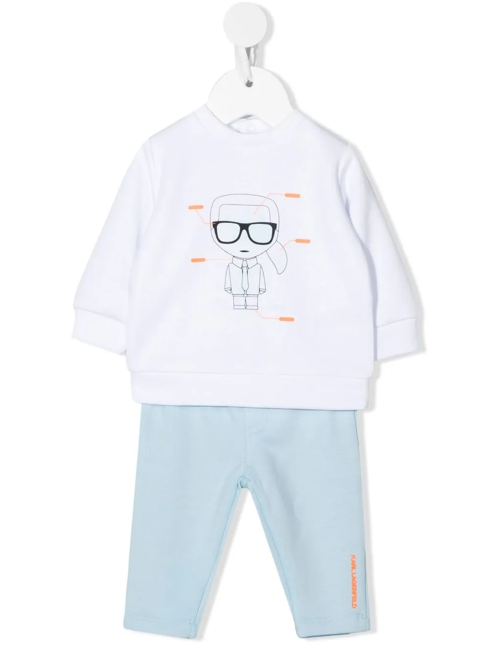 

Karl Lagerfeld Kids traje deportivo con logo estampado - Azul