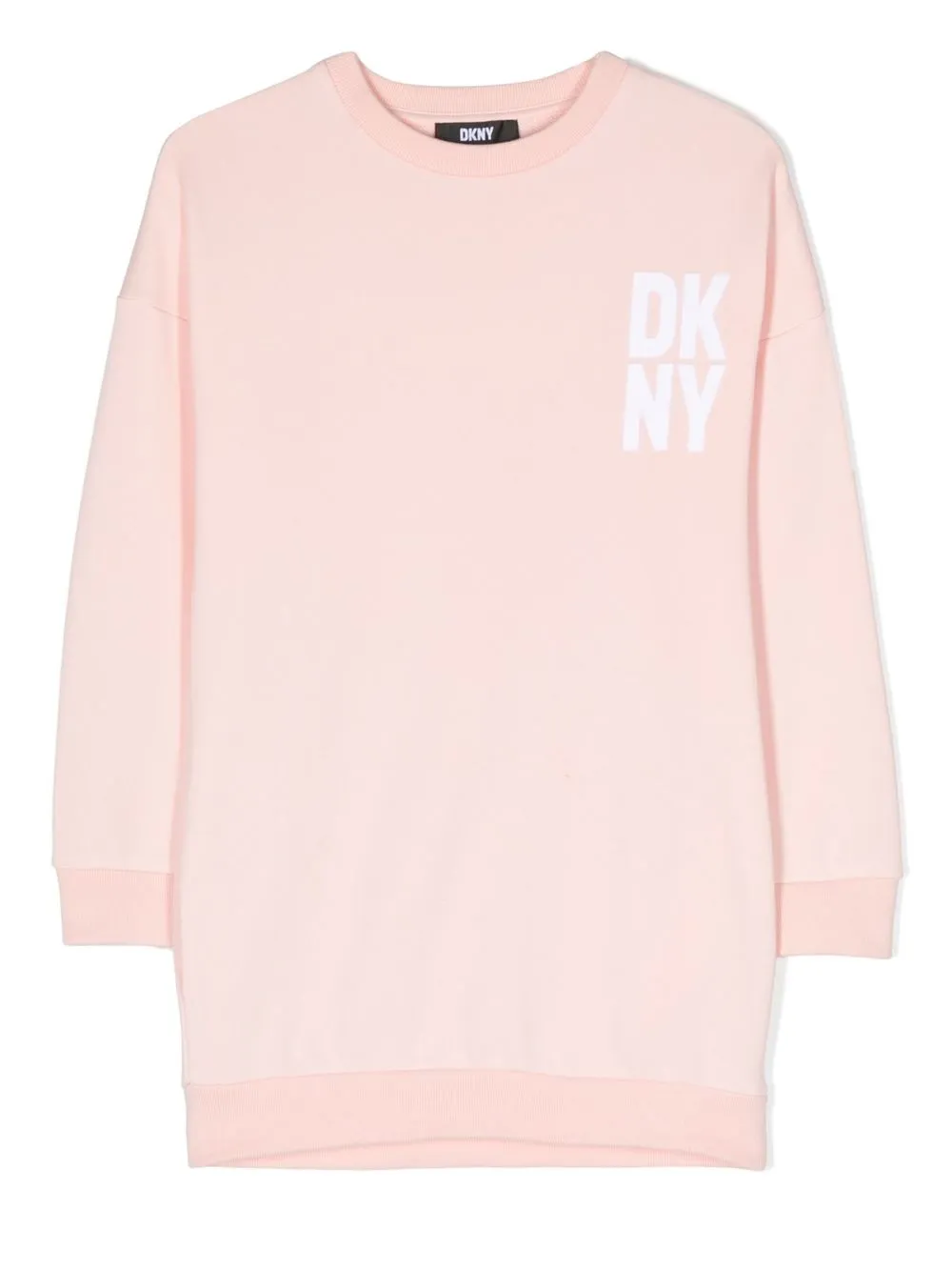Dkny Kids vestido estilo sudadera con logo - Rosado