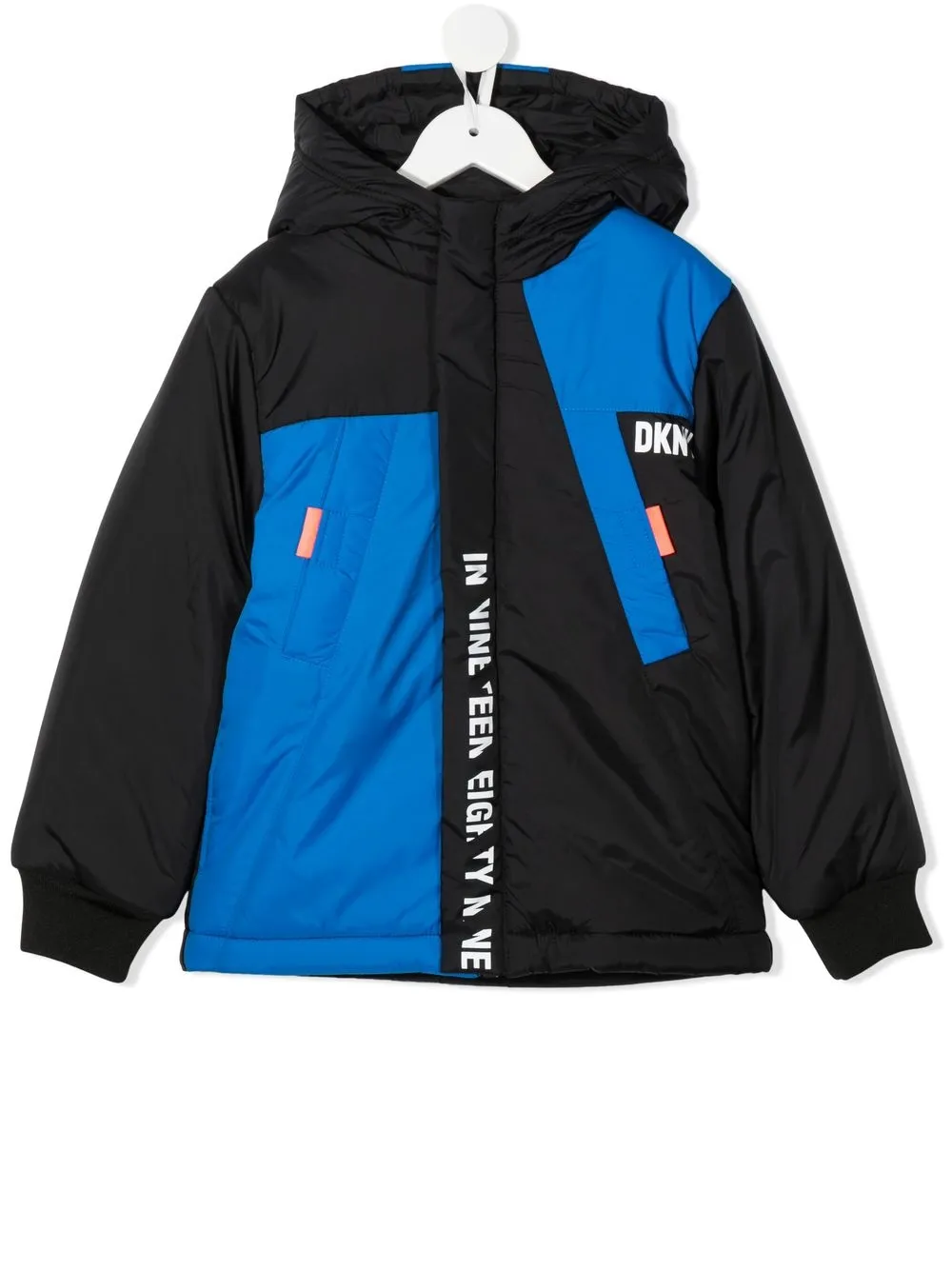 

Dkny Kids chamarra con capucha y diseño color block - Negro
