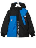Dkny Kids colour-block hooded jacket - Black