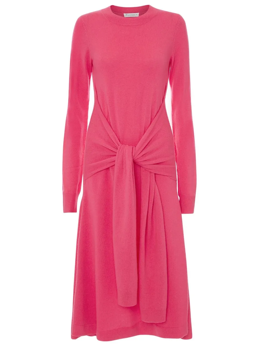 

JW Anderson vestido acampanado con cintura lazada - Rosado