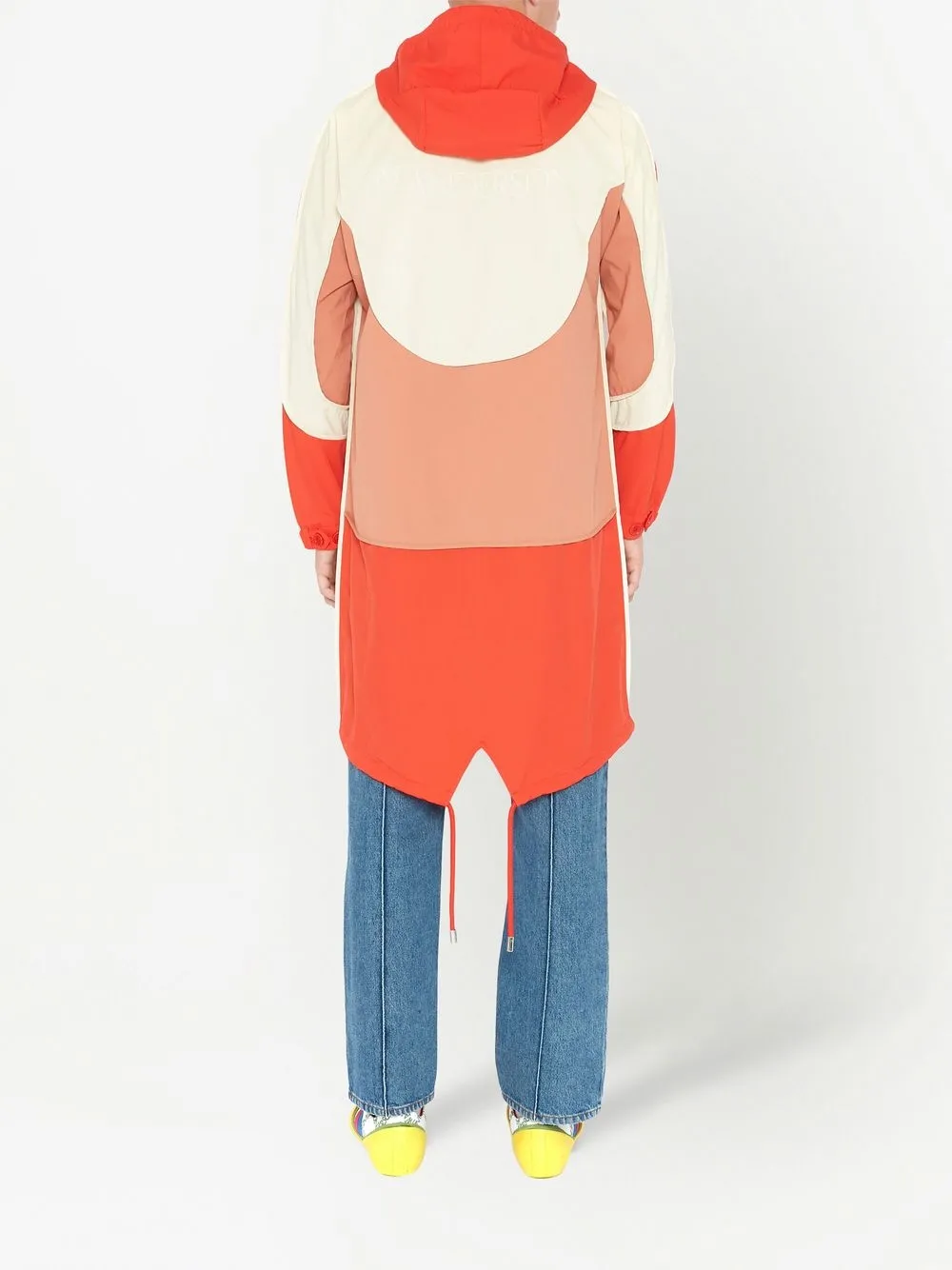 Cheap JW Anderson logo-embroidered colour-block parka Men