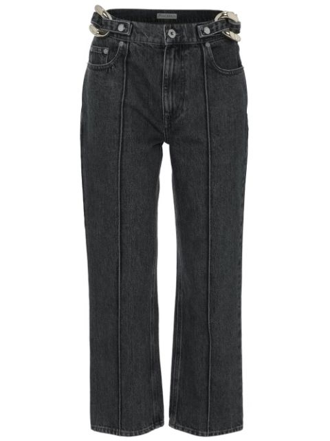 JW Anderson chain-detail straight leg cropped jeans Women