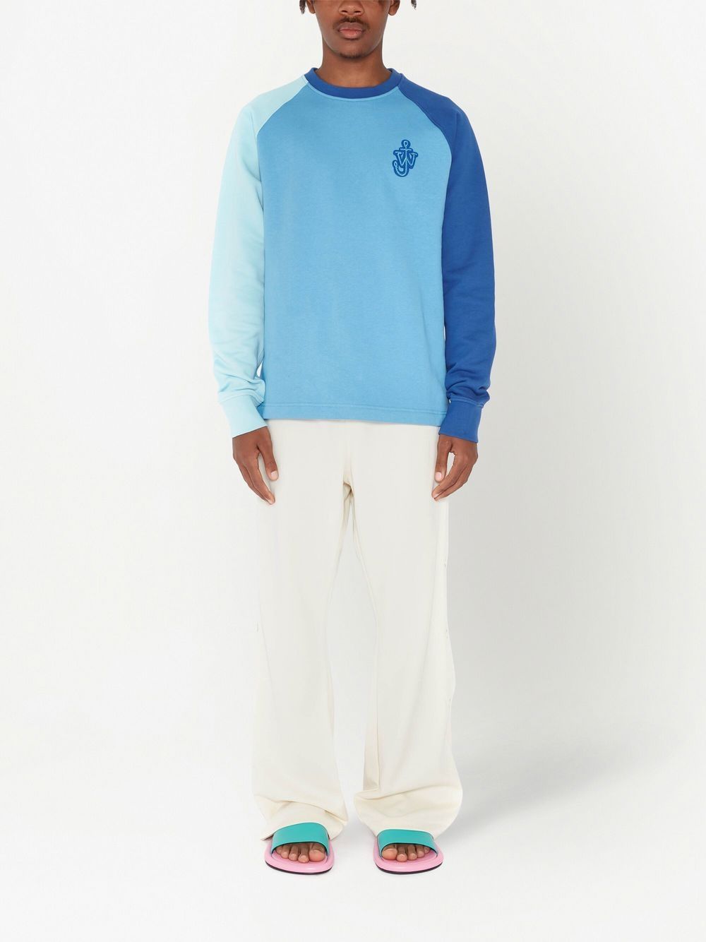 JW Anderson Sweater met colourblocking - Blauw