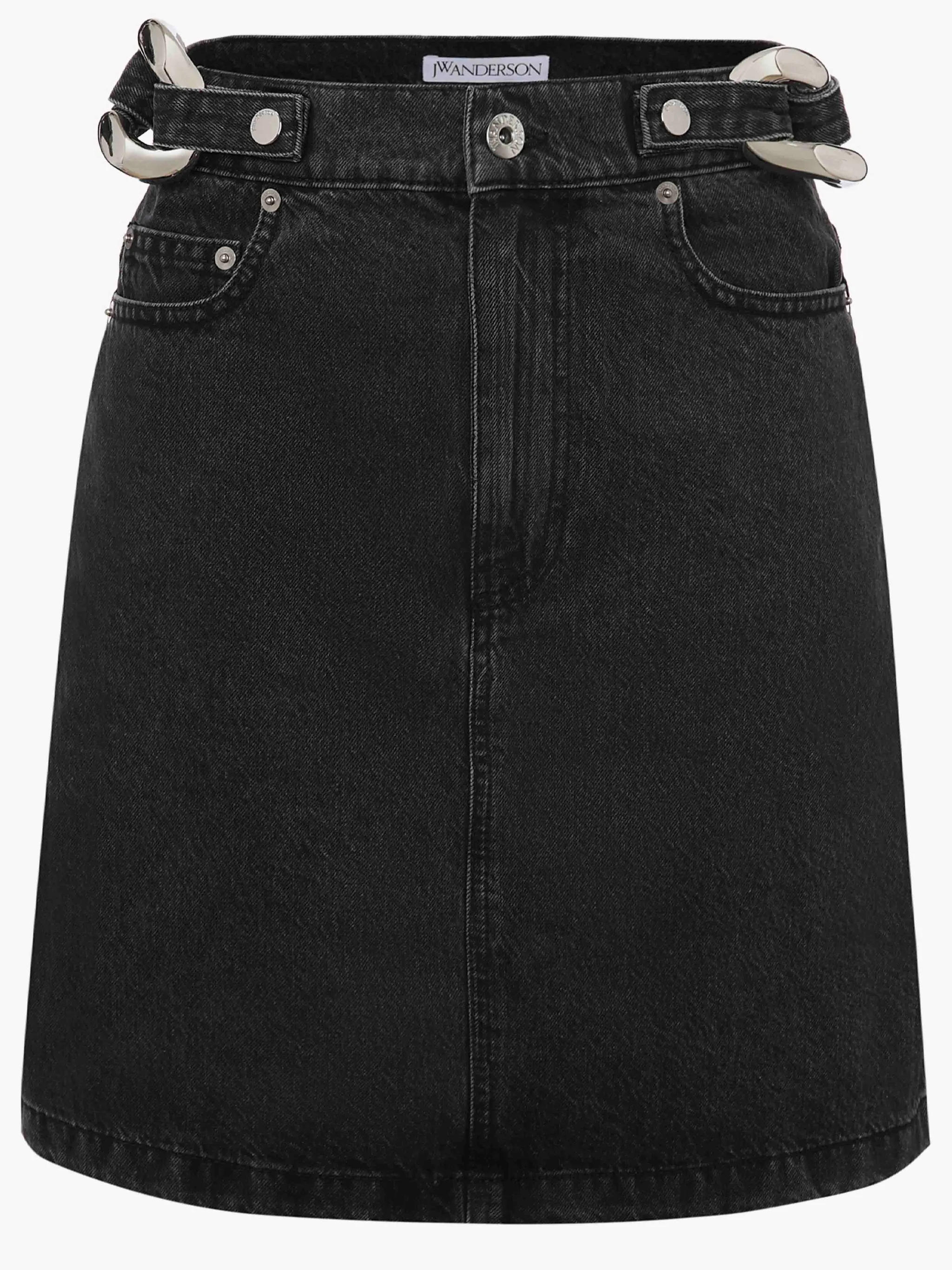 CHAIN. LINK DENIM SKIRT in black JW Anderson