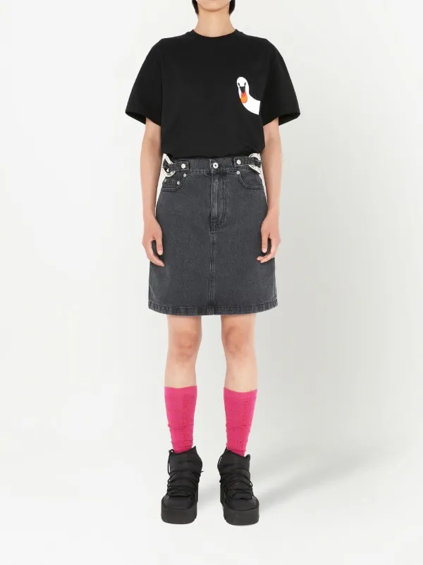 Black denim skirt with chain online