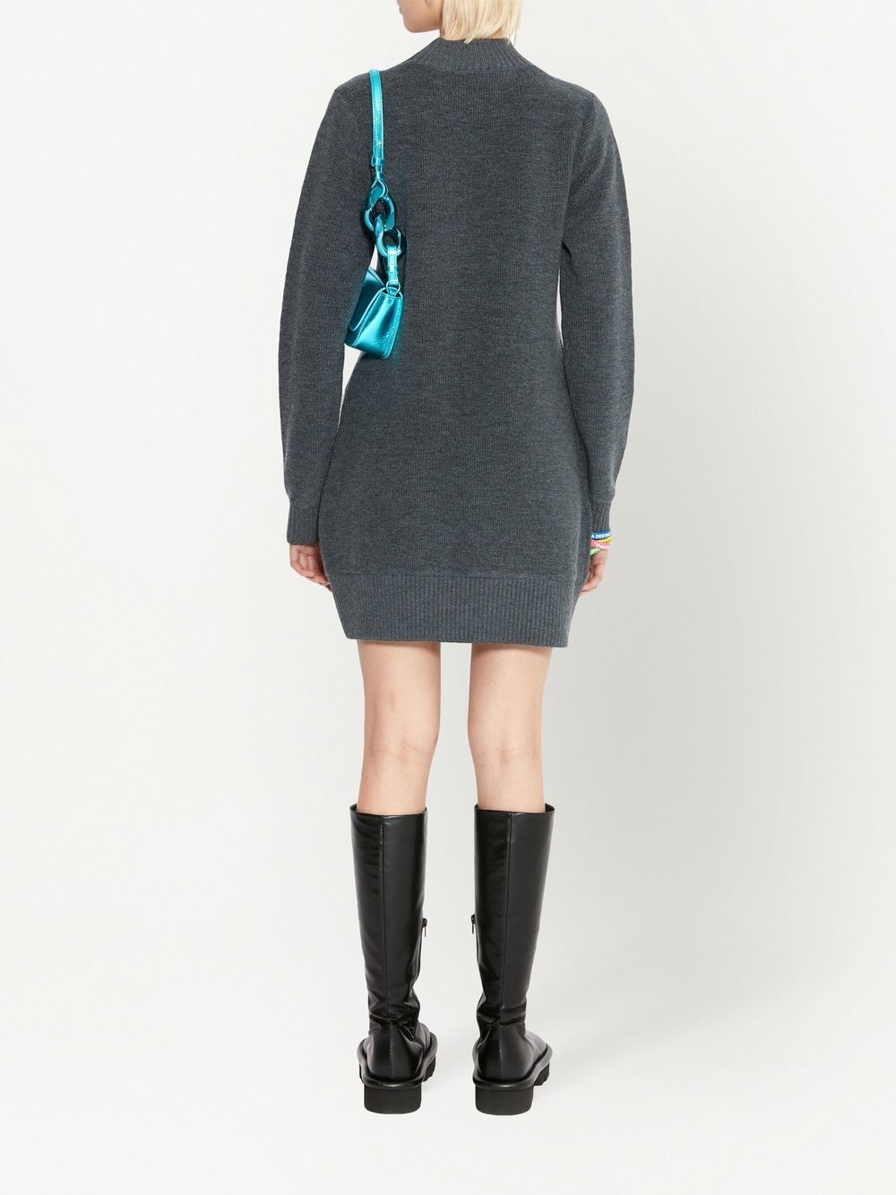 JW Anderson sequins-logo knitted minidress Women