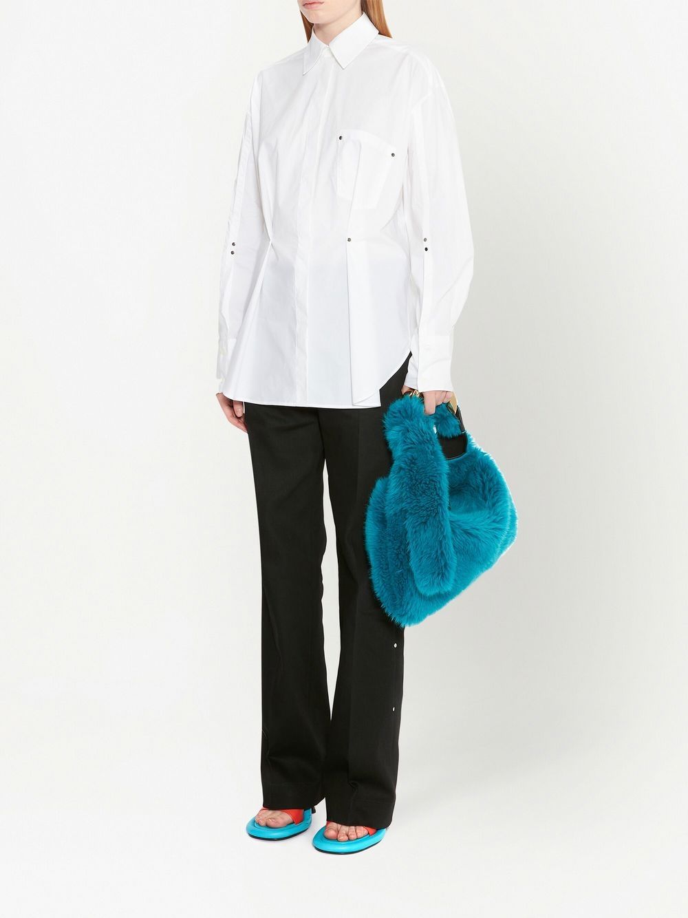 JW Anderson rivet pleat cotton shirt Women