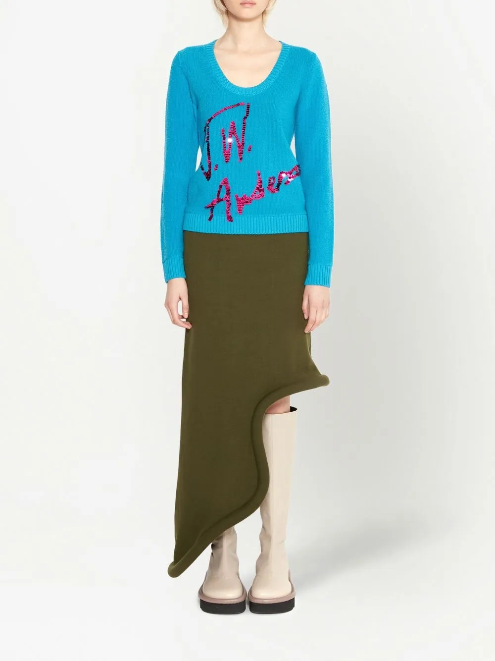 jw anderson asymmetric skirt