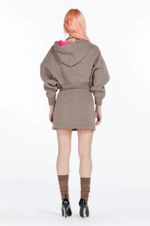 Zip-Front Cropped Hoodie