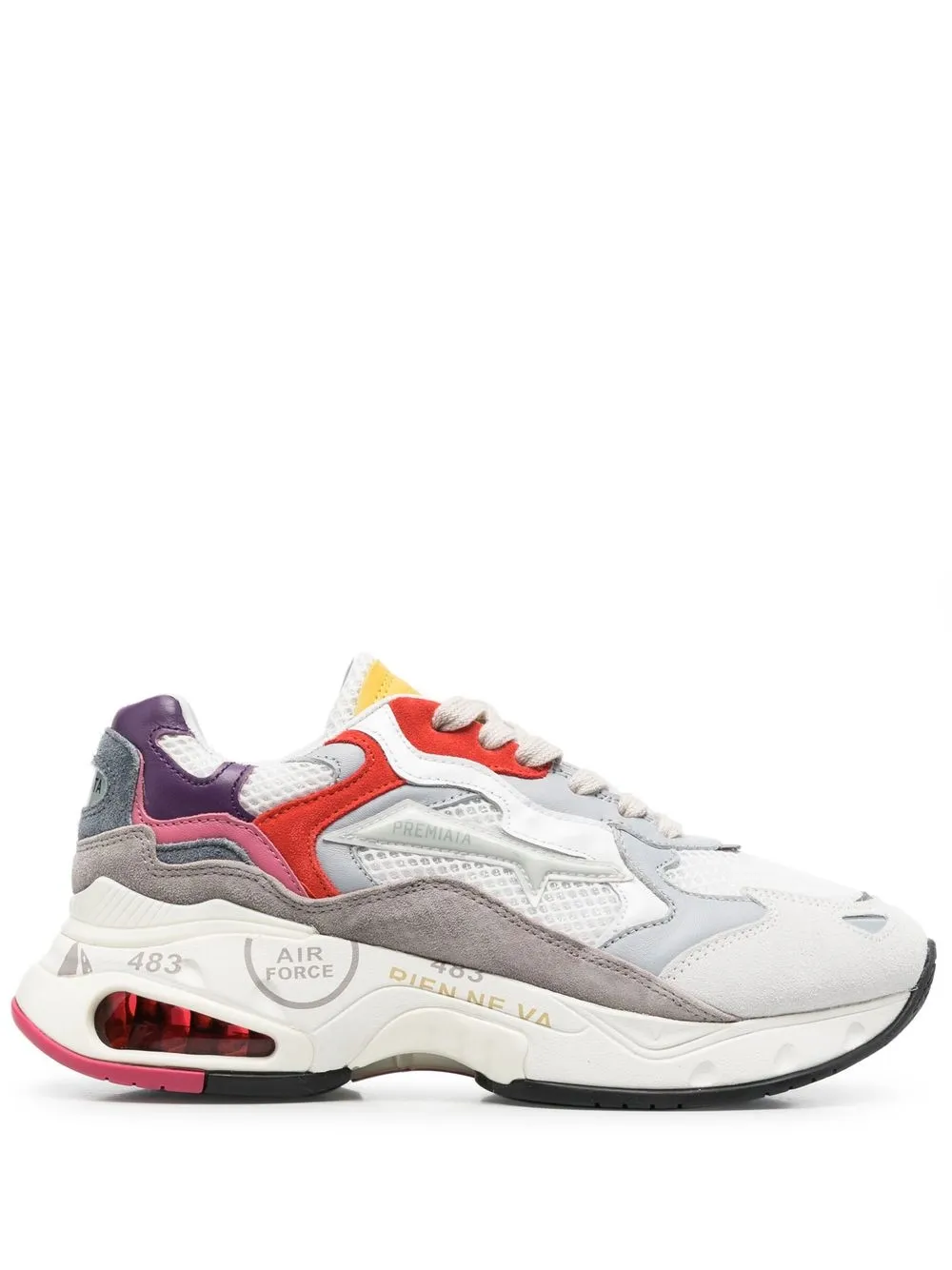 

Premiata tenis bajos con diseño color block - Blanco