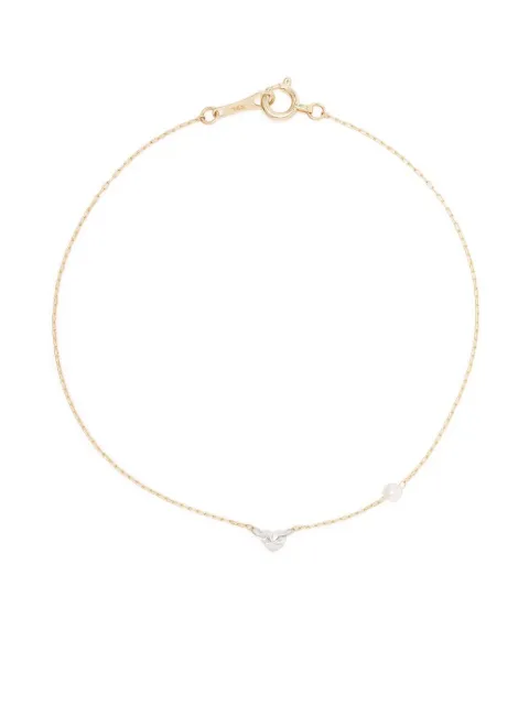 Mizuki 14kt yellow gold Sea of Beauty diamond and pearl bracelet
