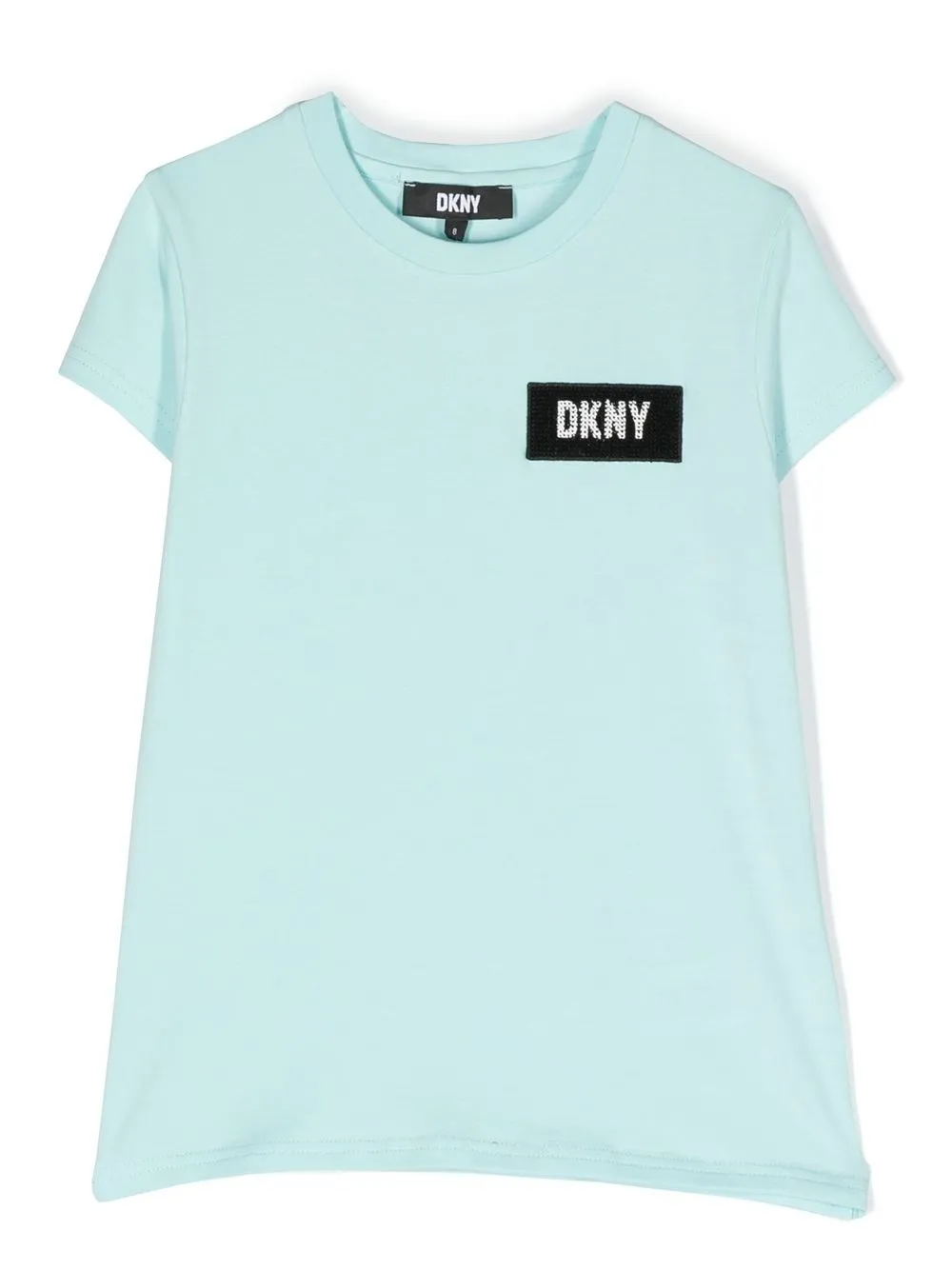 

Dkny Kids playera con cuello redondo y parche del logo - Azul