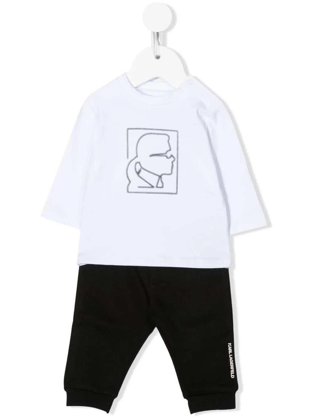 

Karl Lagerfeld Kids traje deportivo con estampado Karl Kameo - Blanco