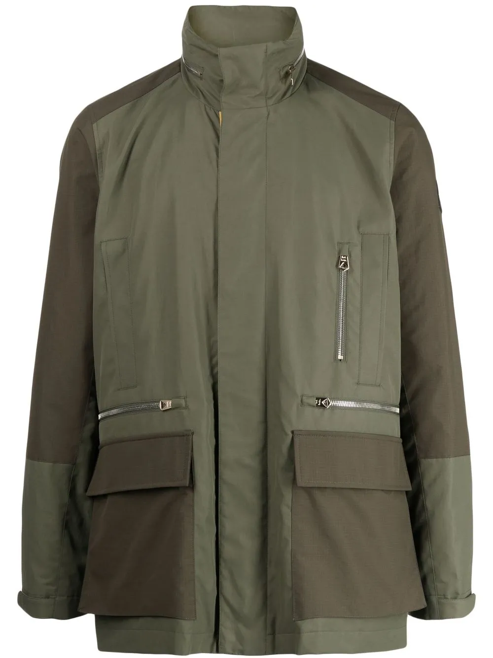 

Paul Smith logo-patch zip-up jacket - Green