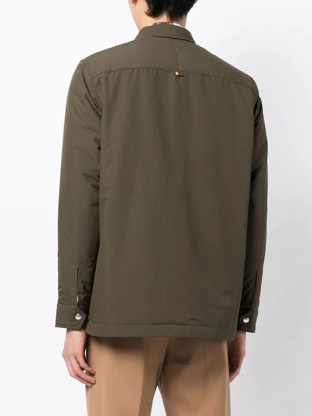 Shop Paul Smith Flap-pocket Press-stud Jacket In Green