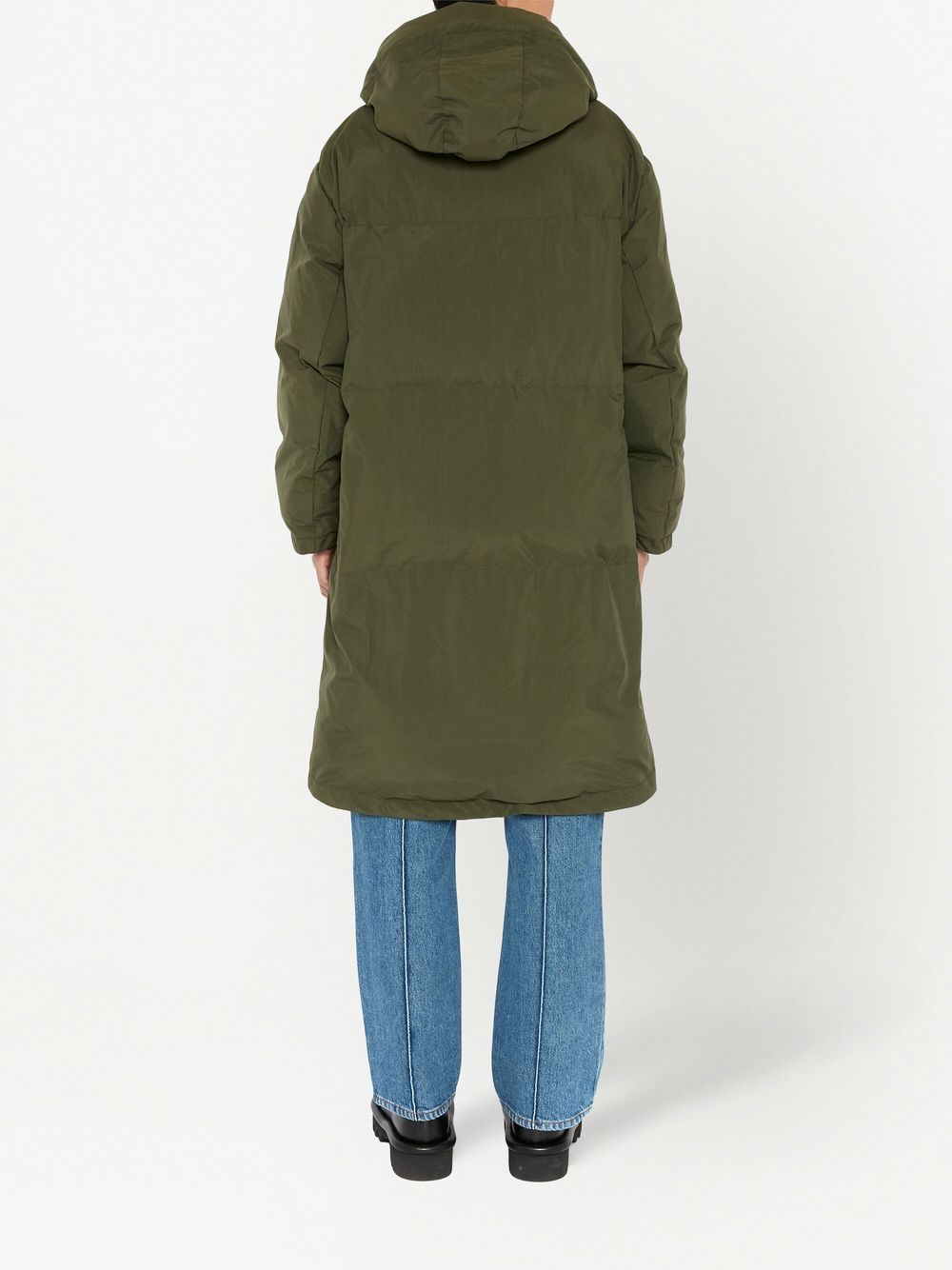 Shop Jw Anderson Padded Hooded Coat In Forest Green