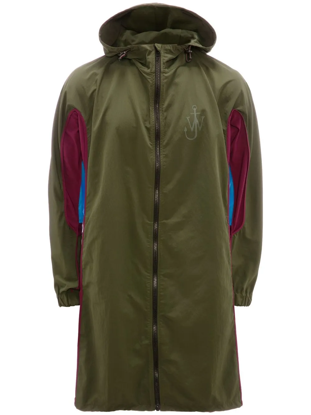 

JW Anderson parka con diseño color block - Verde