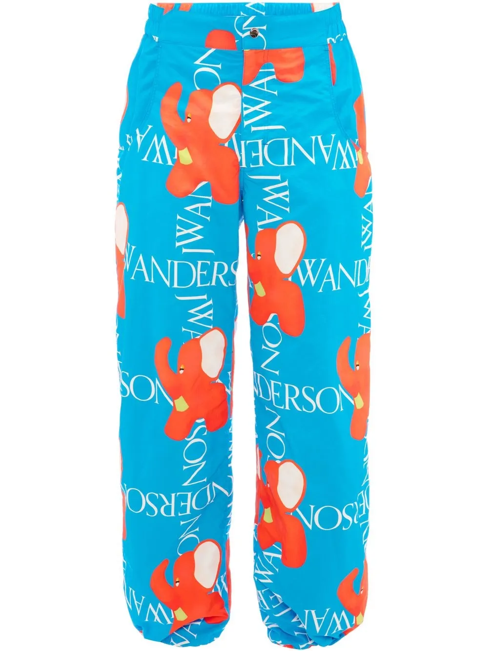 

JW Anderson pantalones anchos con logo - Azul