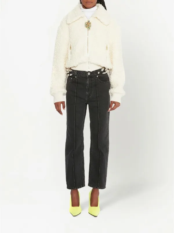 JW Anderson Knitted logo-zipper Jacket - Farfetch