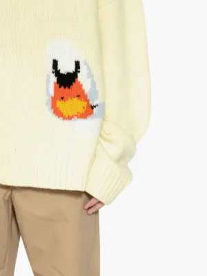 OVERSIZED SWAN CREWNECK JUMPER in 