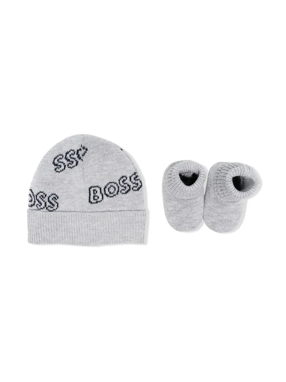 

BOSS Kidswear caja de regalo con logo en jacquard - Gris