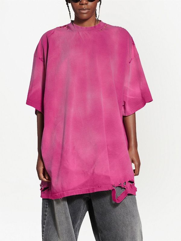 balenciaga pink denim shirt