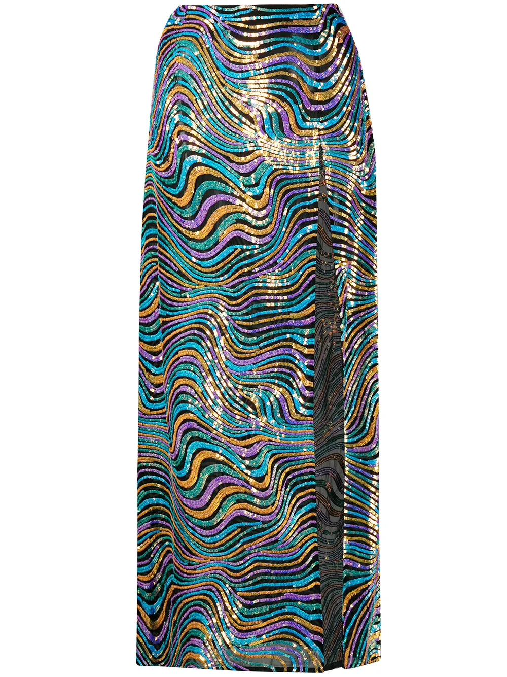 

LAPOINTE swirl-print sequin skirt - Multicolour