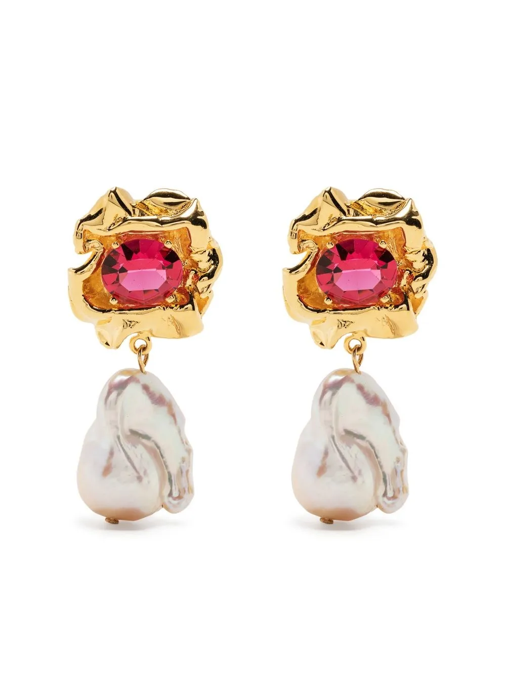 

Sterling King Lola pearl-detail drop earrings - Gold